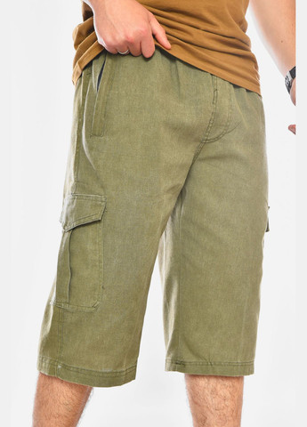 Бриджі чоловічі однотонні кольору хакі Let's Shop (329145164)