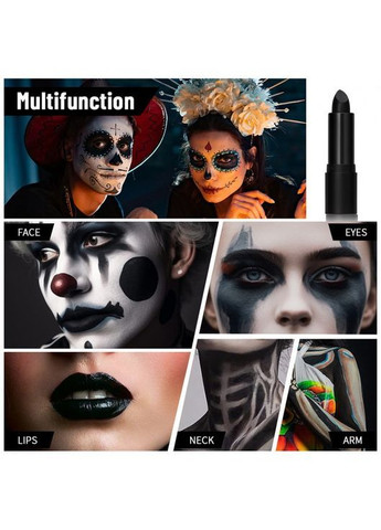 Помада матовая черная ibcccndc Eye Black Stick, матовая черная помада для грима, 3,8 г No Brand (369766312)