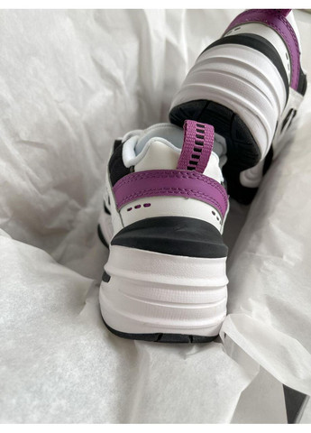 Черные демисезонные кроссовки мужские nike m2k tekno white black purple найк м2к текно No Brand