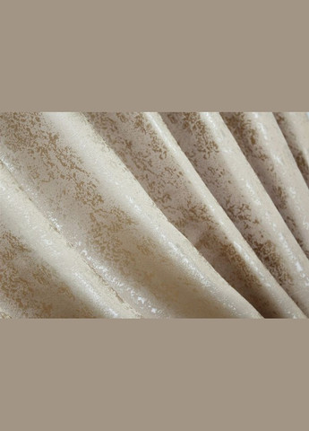 Готовий комплект штор, штори 2 шт жакард мармур пісочний бежевий 200х250см No Brand (316532436)