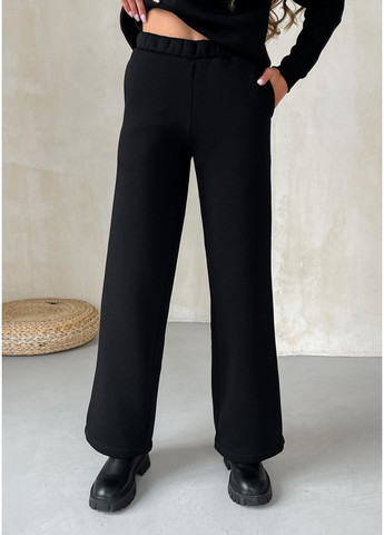 Зимовий жіночий костюм на флісі з широкими штанами та кофтою на блискавці (солоха в подарунок) Merlini Клермон (366074283)