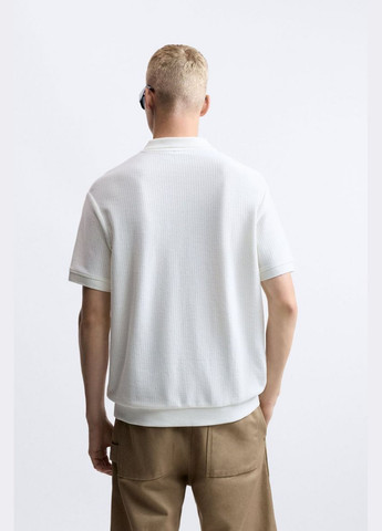 Белая футболка-футболка поло для мужчин Zara