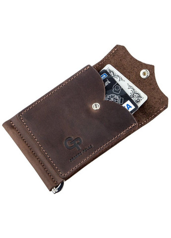 Солидный кожаный зажим для денег 11197 Коричневый Grande Pelle (329440413)