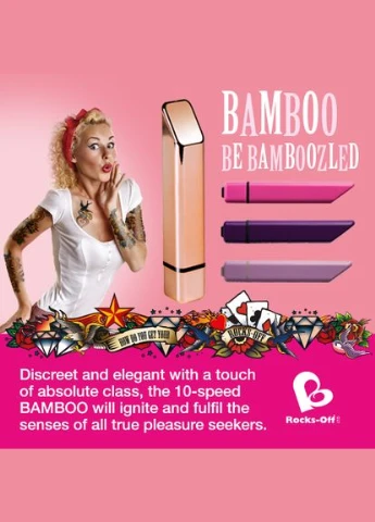 Потужний мінівібратор Bamboo Rose Gold - CherryLove Rocks-Off (332209486)