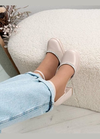 QQ Женские нарядные бежевые туфли мери джейн бежевый з искусственная кожа, китай — всесезон (322773694)