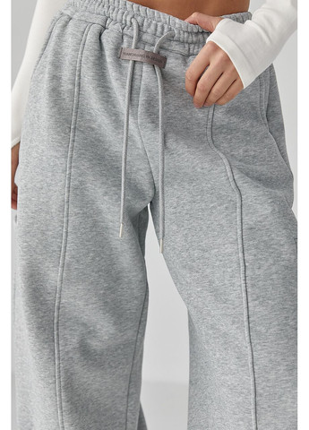 Однотонные теплые спортивные штаны с затяжками внизу Lurex (368276477)