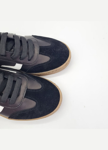 Черные кеды (р) кожа/замша 0-1-1-8546 Stepter