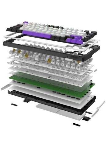 Клавіатура бездротова Hellyberry HK75 wireless White-Violet Hator (395828918)