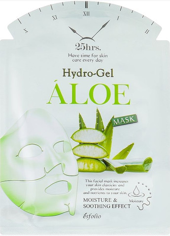 Гидро-гелевая маска с экстрактом алоэ Hydrogel Aloe Mask 28g (2-730658) Esfolio (369792362)