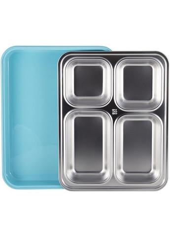 Ланч-бокс Snack на 4 секции, пластик и нержавеющая сталь 1800 мл Kamille (289459873)