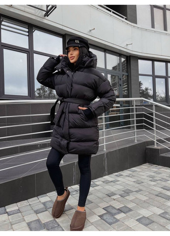 Черный зимний Пуховик No Brand