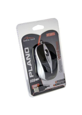 Мишка Plano, 3кн., 800dpi, срібляста Media-Tech (352528404)