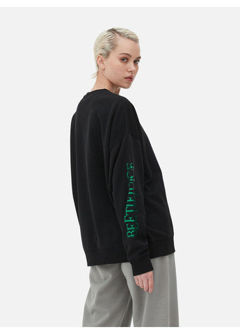 Черный свитшот флис,черный с принтом, Primark (369625758)