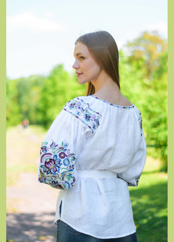 Біла сорочка Vyshyvanka льон (299331636)