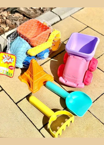 Детский пластиковый игровой набор для песочницы DL25 пасочки для игры в песке Голубой Fun Game (327217493)