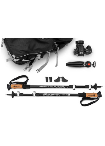 Трекінгові палиці Nordend Pro чорні Hop-Sport (301538766)