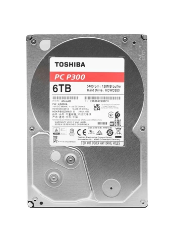 Жорсткий диск 3.5" P300 6TB SATA 128MB (HDWD260UZSVA) [135884] Toshiba (400895046)