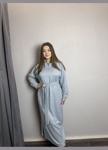 Голубое кэжуал женское трикотажное платье голубого макси mkjl7490021-1 Modna KAZKA