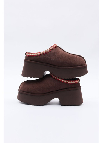 Коричневые сабо 201234 ALLSY на среднем каблуке