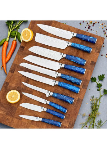 Набір кухонних ножів Kitchen 11в1 (Blue) Magura (362044933)