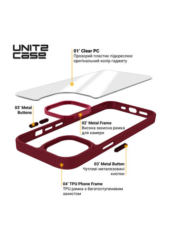 Панель UNIT2 для Apple iPhone 14 Pro Max Marsala (ARM69964) ArmorStandart (266141067)