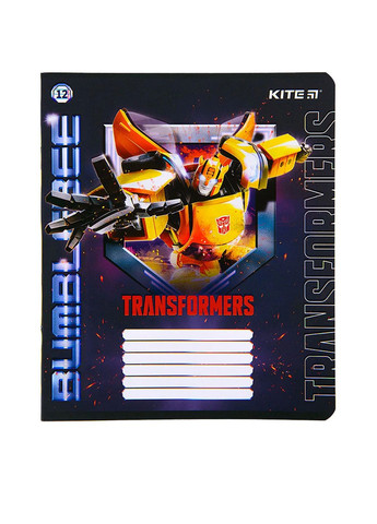 Зошит шкільний в лінію на 12 аркушів - Transformers колір різнокольоровий ЦБ-00256766 Kite (298063018)