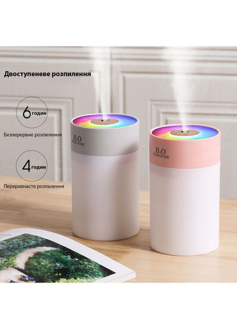 Увлажнитель воздуха портативный светодиодный Gray No Brand (365722016)