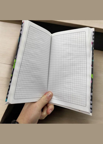 Блокнот у твердій обкладинці (21х13 см) клітина Юнісофт (1В414, 419, 607, 611, 787) No Brand (362431673)