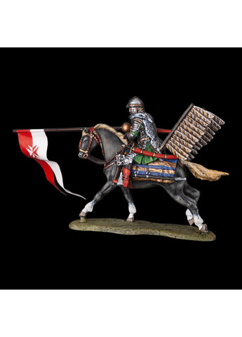 Статуэтка крашеная Польский гусар. Битва под Веной. 1620 год 9 см из металла и олова, коллекционная, антиквариат, подарок Artfactory (361860362)