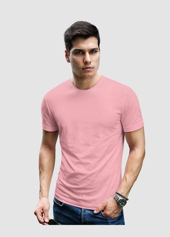 Коралловая футболка мужская базовая из натурального хлопка с коротким рукавом Mishe Basic