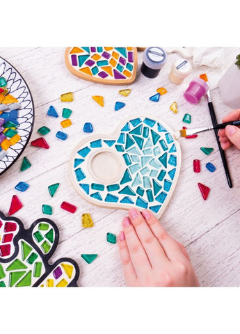 Детский набор для творчества хрустальная мозаика "Подсвечник-Сердце" MA1011 Mosaaro (360899777)