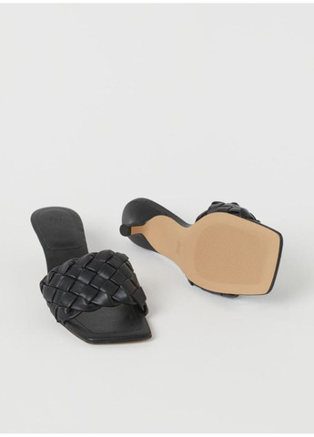 Черные женские босоножки на каблуке н&м (80007) 39 черные H&M