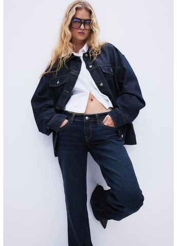 Жіночі низькі джинси кльош Н&М (57784) W34 Темно-сині H&M - (305541968)