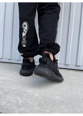 КРОССОВКИ ЖЕНСКИЕ ADIDAS YEEZY BOOST 350 V2 MONO BLACK АДИДАС ИЗИ БУСТ No Brand чёрные демисезоны (368856055)