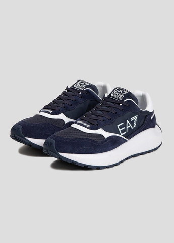 Синие всесезонные кроссовки Emporio Armani