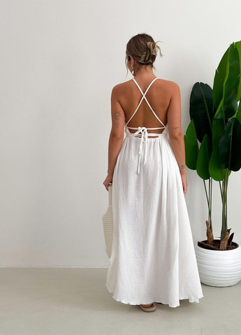 Молочна кежуал сукня муслінова гера Art Knit однотонна