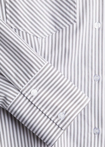 Белая кэжуал рубашка в полоску H&M