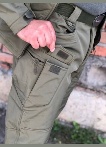 Хаки брюки No Brand