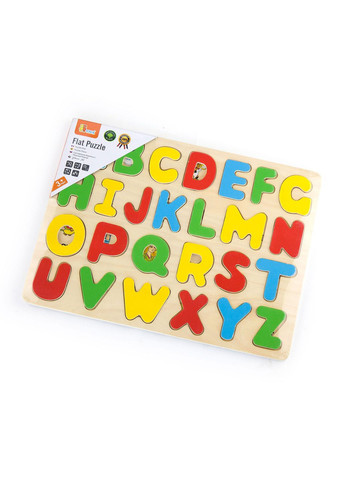 Деревянный пазл Английский алфавит, прописные буквы (58543) Viga Toys (339782883)