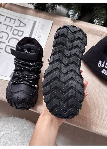 Цветные зимние ботинки для мальчиков деми стильные fan, чорный No Brand