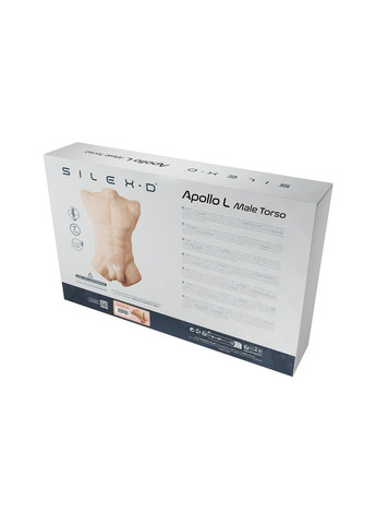 Торс з фалоімітатором на присосці Apollo L Male Torso Caramel Silexd (303724378)