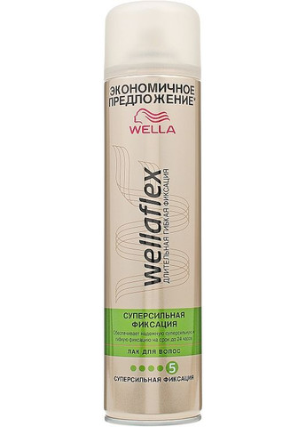 Лак для волос "Эластичная укладка" суперсильная фиксация Wellaflex 400ml (36617-74875) Wella (368620013)