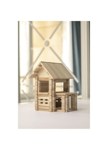 Деревянный конструктор Домик с верандой, 102 детали () Igroteco 900255 (370832223)