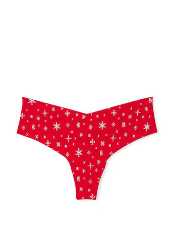 Трусики-стринги женские бесшовные No-Show Thong Panty красные L Victoria's Secret (316659210)