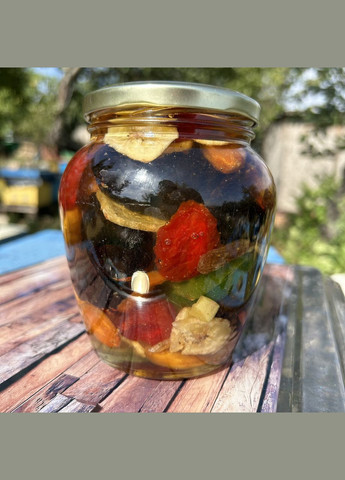 Мёд акации сухофрукты ассорти 720 мл (950грамм) МЕД ПОШТОЮ (322148881)