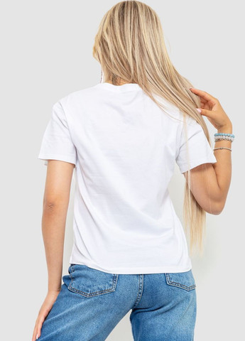 Белая демисезон футболка женская с принтом, цвет белый, Ager