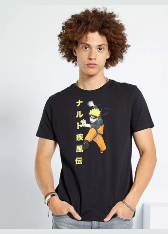 Черная футболка,черный с принтом желтый, Kiabi