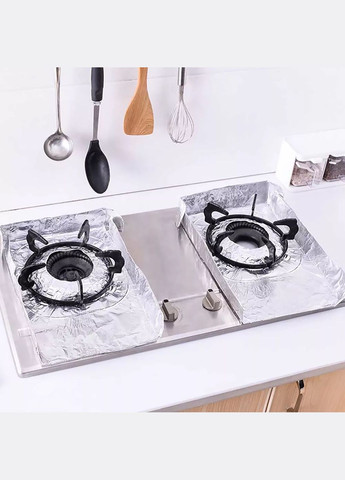 Набор из 2 защитных термостойких накладок на плиту из алюминиевой фольги фольга панель протектор газовых плит Kitchen Master (317638705)
