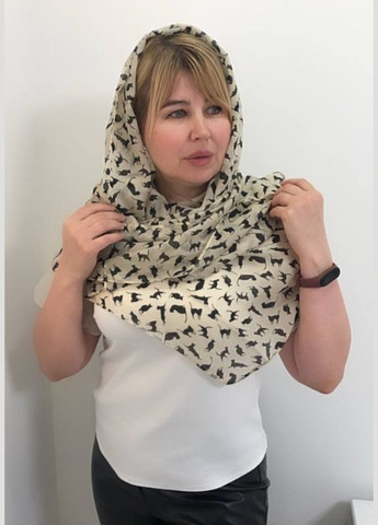 Женский шарф платок шифоновый Cats 155см*70см PTR No Brand (317763620)