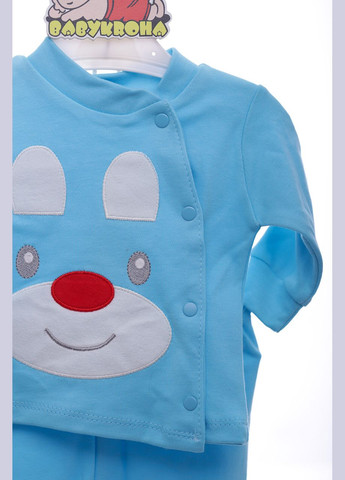 Голубой демисезонный костюм с шапкой для мальчика трикотажный children голубой 56 см (41827) BABYKROHA